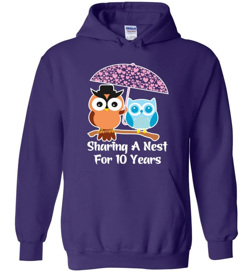 10 Years Wedding Anniversary Gifts Valentine's Day Hoodie