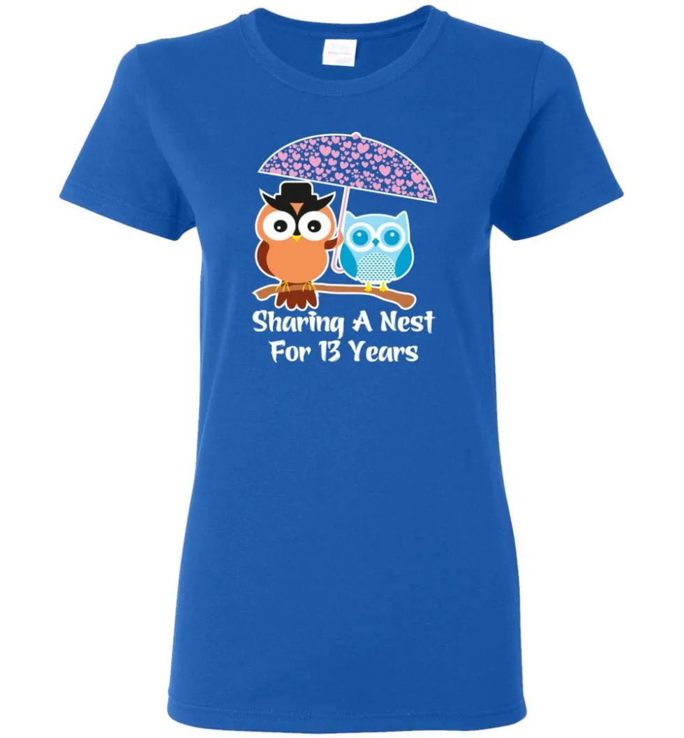 13 Years Wedding Anniversary Gifts Valentine's Day Women Tee