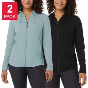 32 Degrees Women's Zip Up Hoody 2-Pack