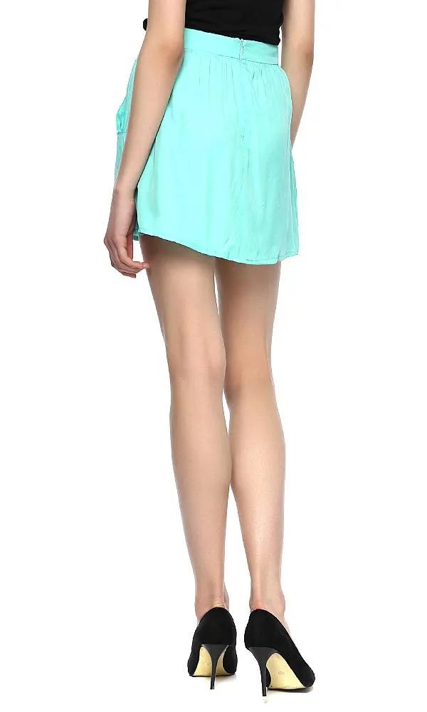 39868 Basic Short Skirt - Deep Teal