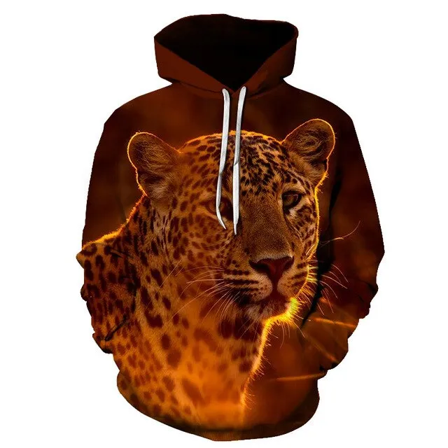 3D Print Flame Tiger Hoodie Men Sweatshirt Men Women Hoodies Plus Size Pullover Novelty 6XL Casual Animal Coats