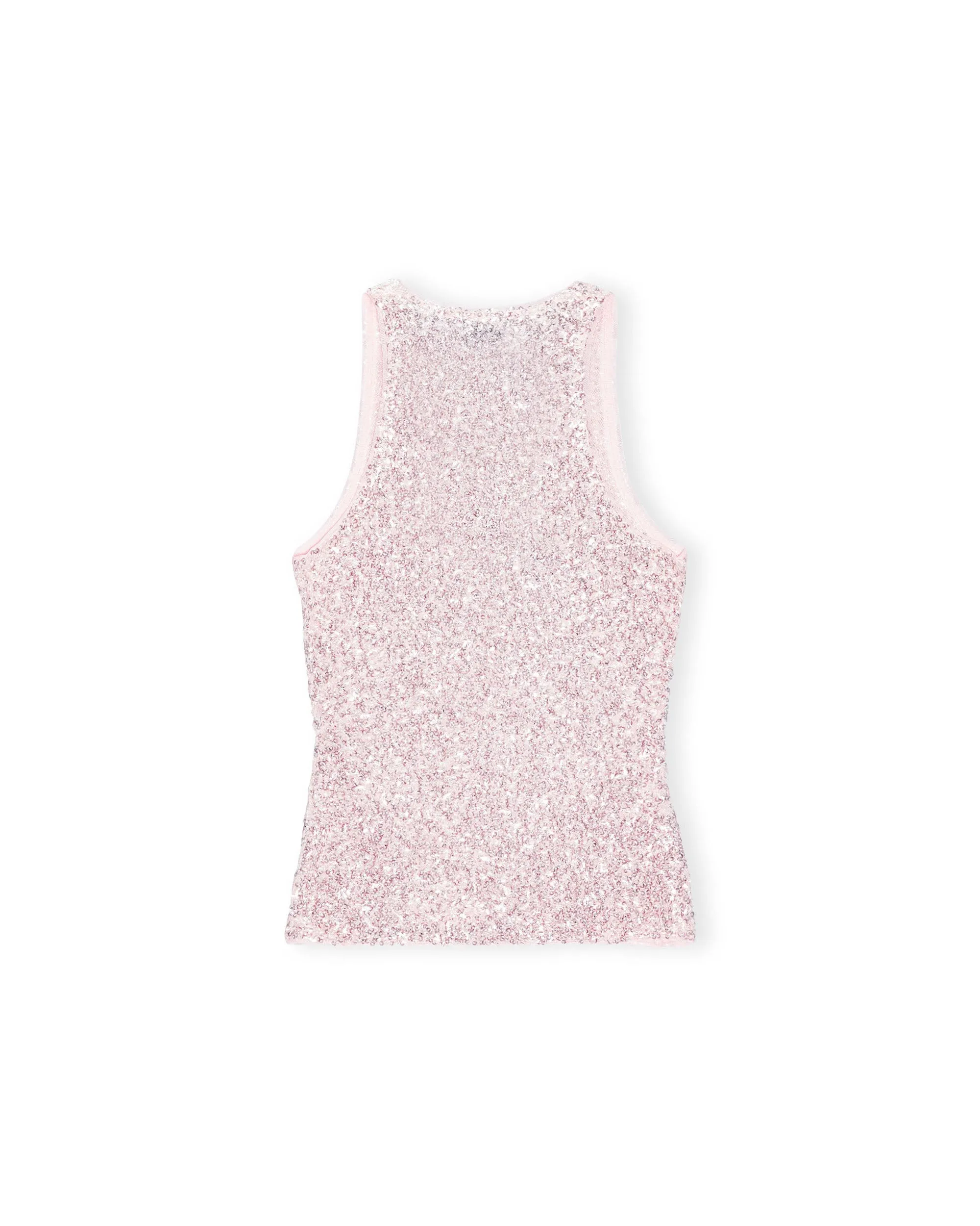 3D Sequins Top - Mauve Chalk / Black