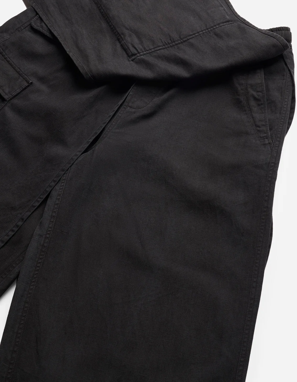 4588 Asym Cargo Hakama Pants Black