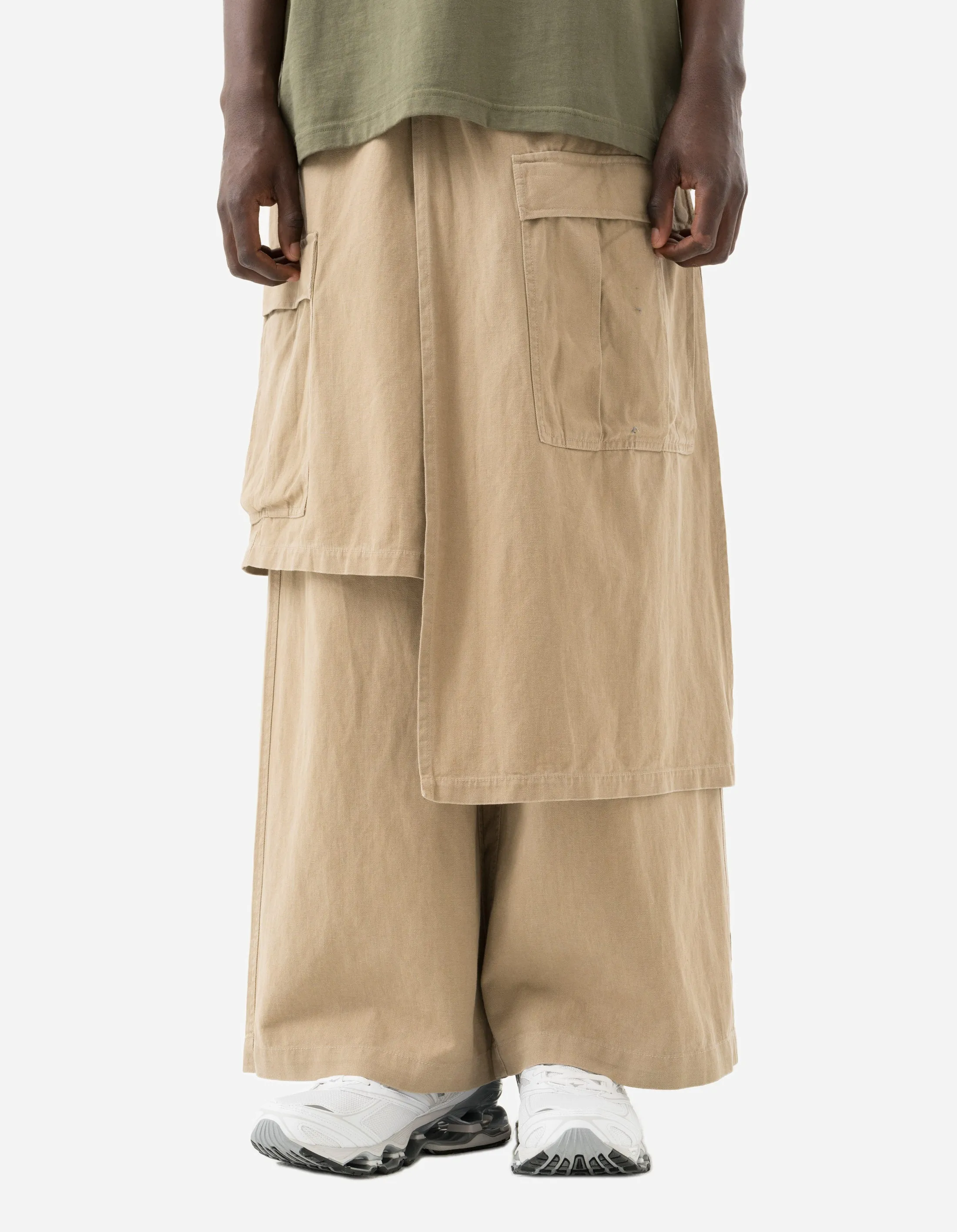 4588 Asym Cargo Hakama Pants Sand