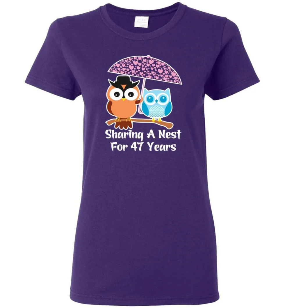 47 Years Wedding Anniversary Gifts Valentine's Day Women Tee