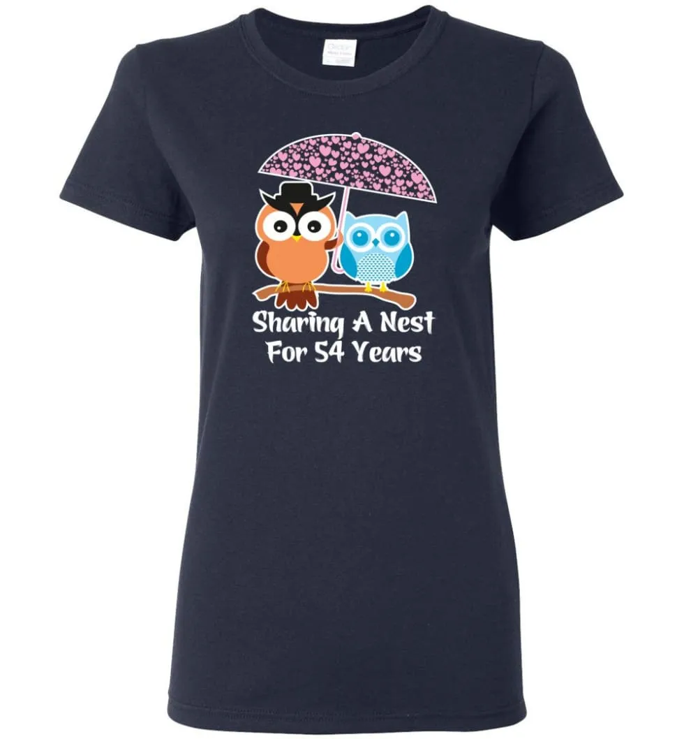 54 Years Wedding Anniversary Gifts Valentine's Day Women Tee