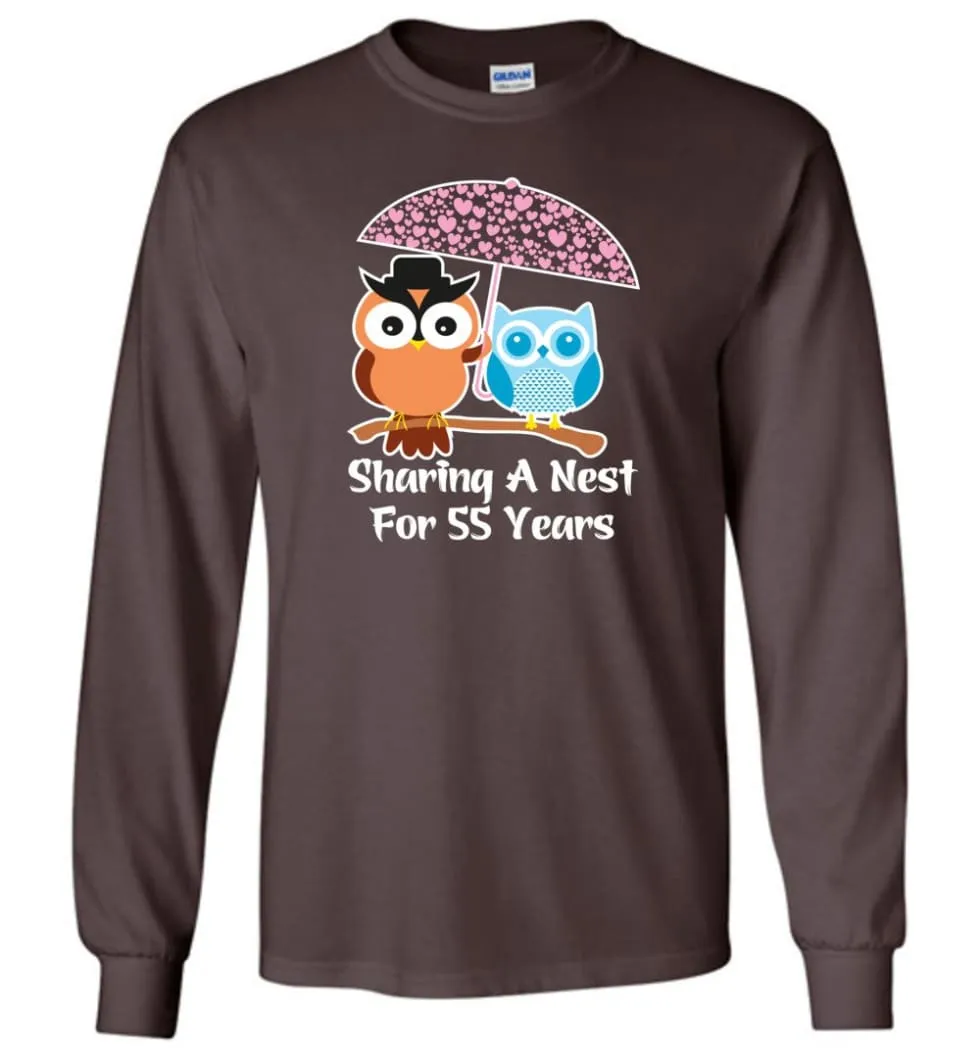 55 Years Wedding Anniversary Gifts Valentine's Day Long Sleeve T-Shirt