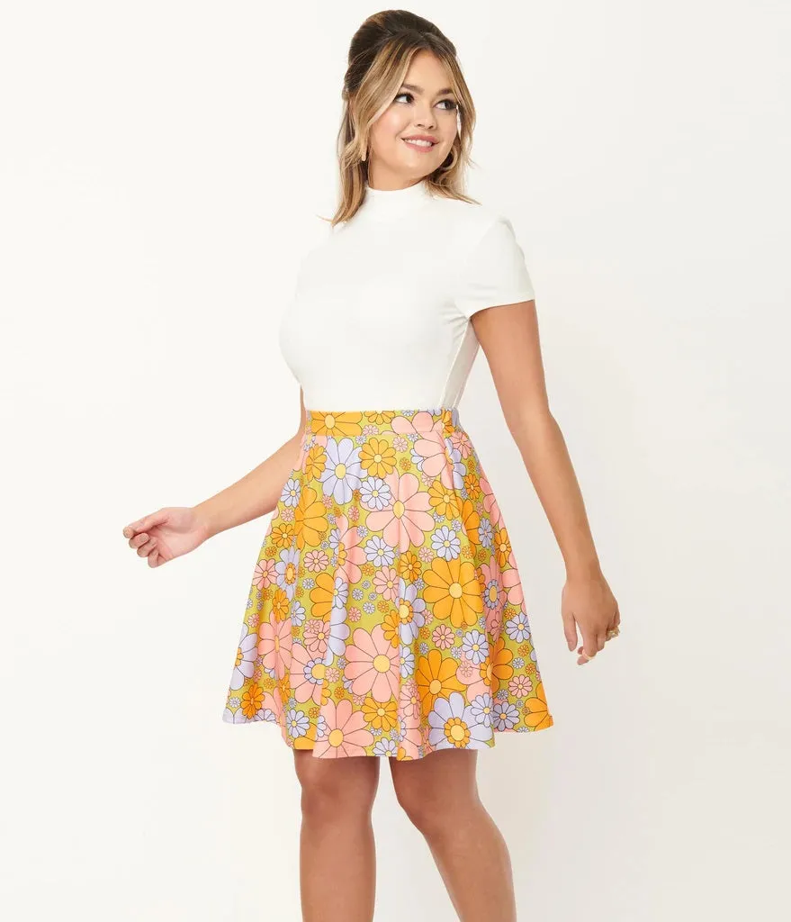 70’s Retro Daisy Sweet Talk Skirt