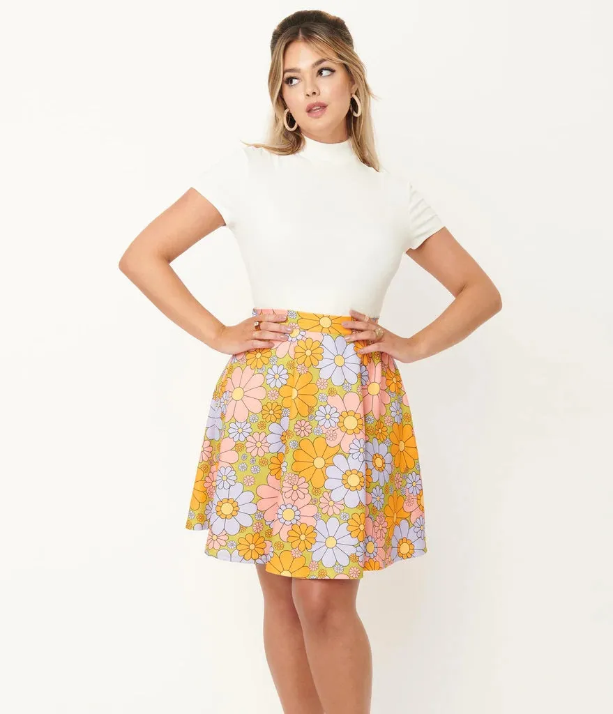 70’s Retro Daisy Sweet Talk Skirt