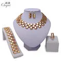 African Jewelry sets Gold Color Crystal Wedding Women Bridal