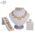 African Jewelry sets Gold Color Crystal Wedding Women Bridal