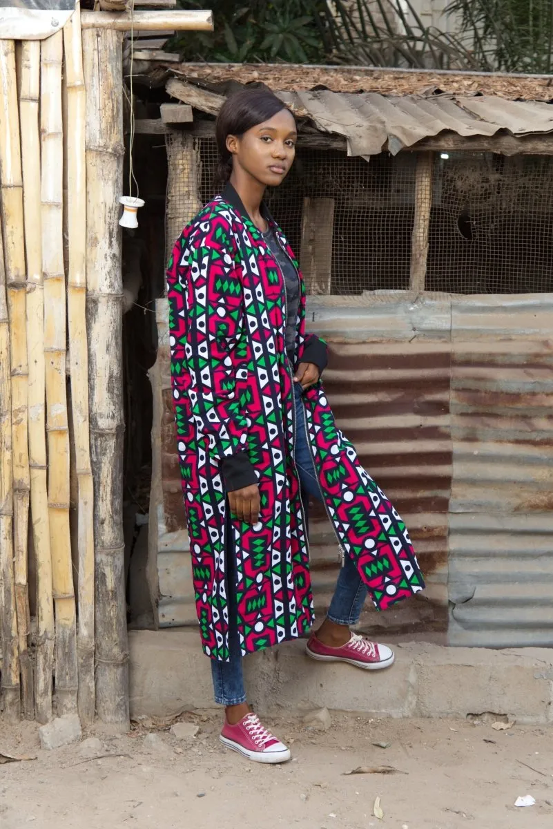 African Summer Coat in Electric Pink