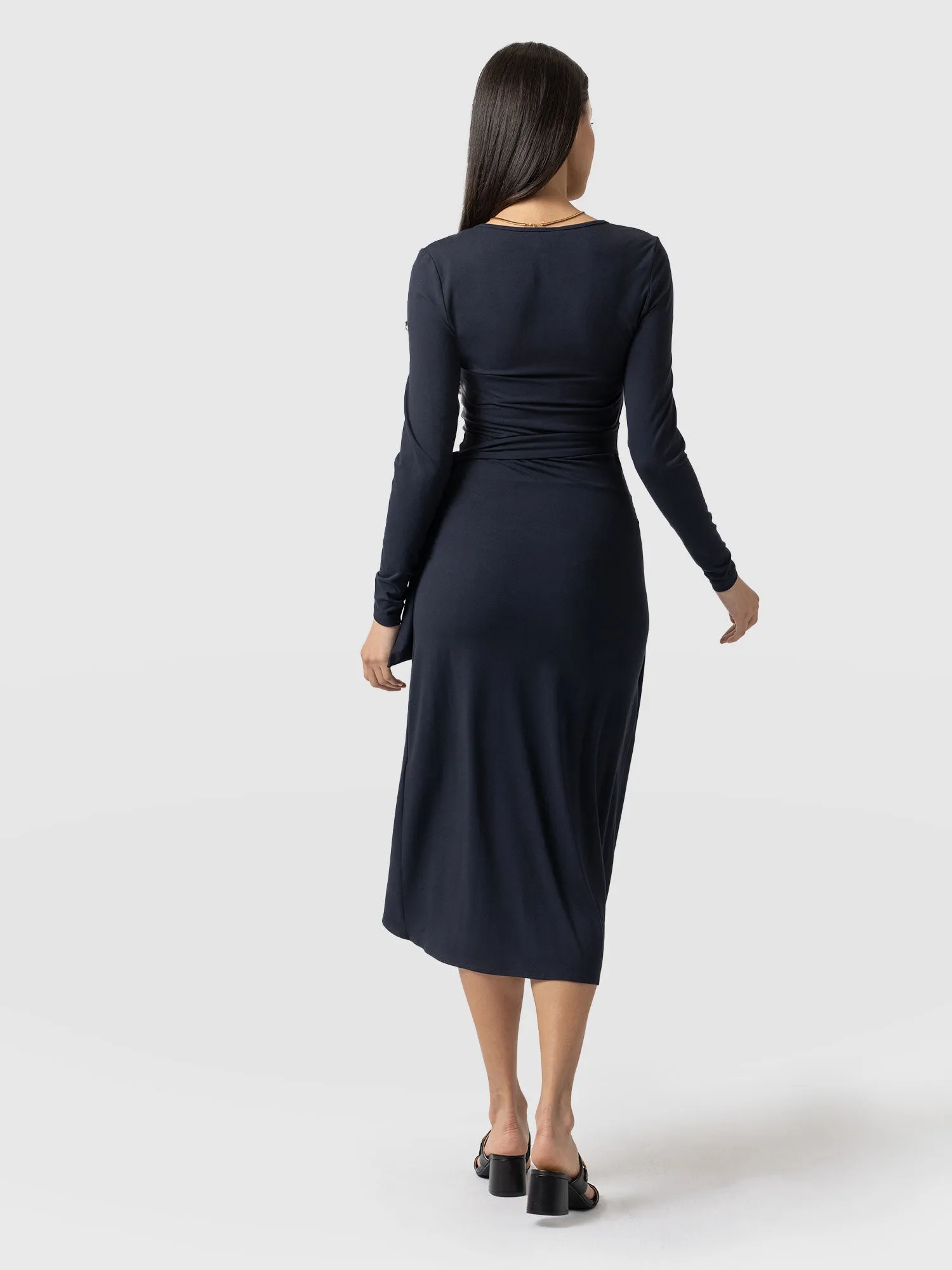 Amelia Wrap Dress - Navy