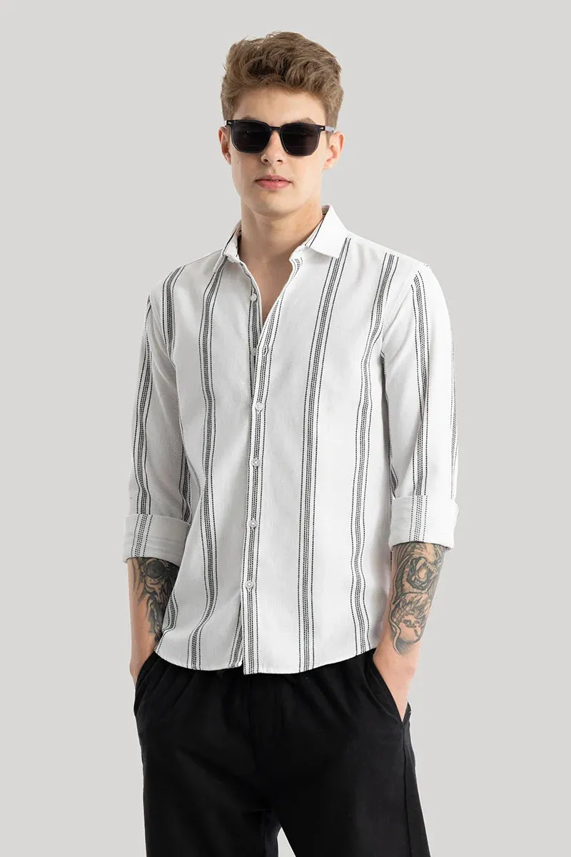 Annika White Stripes Shirts