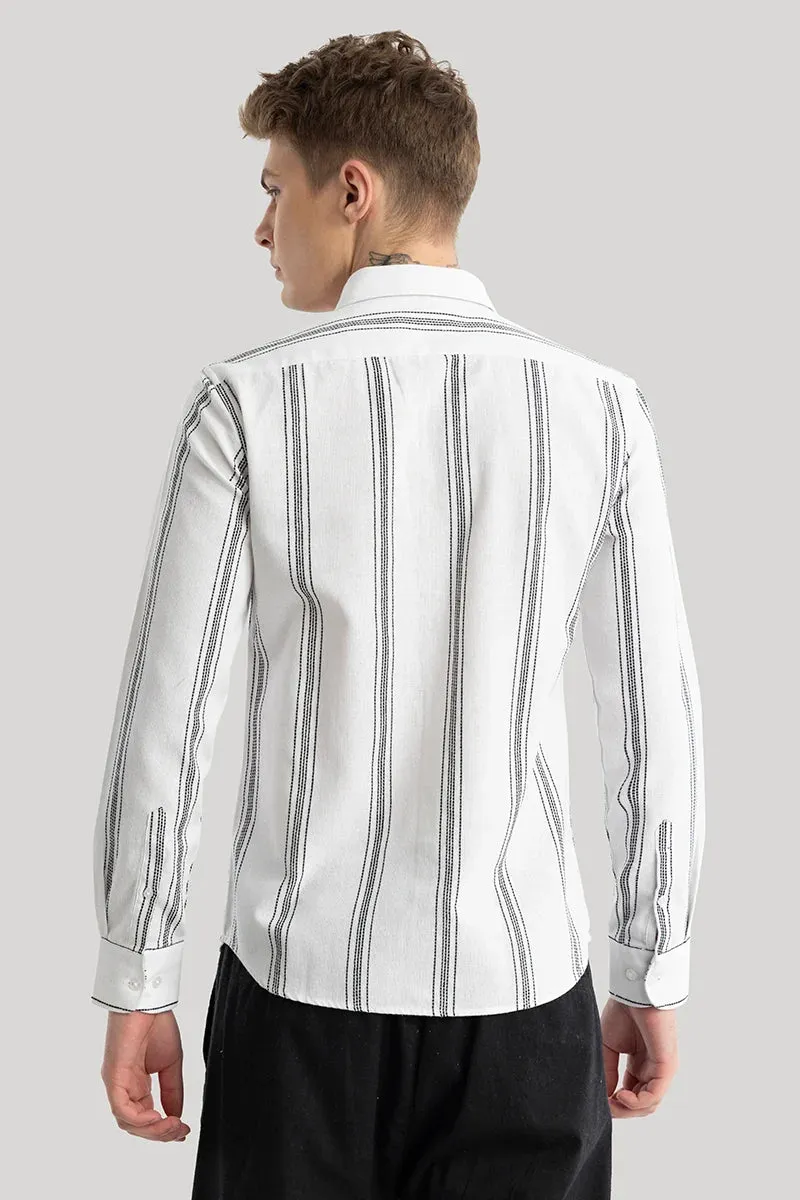 Annika White Stripes Shirts