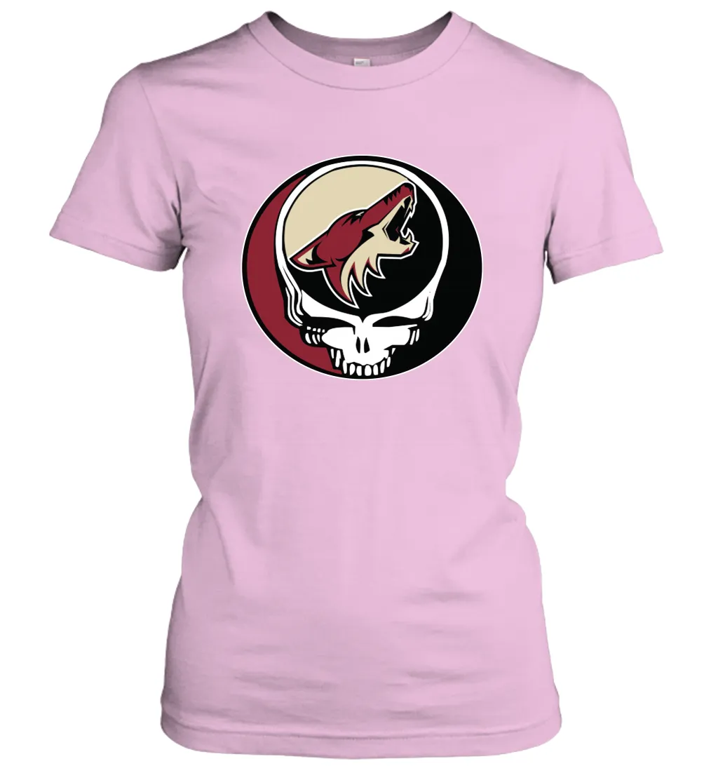 Arizona Coyotes Grateful Dead Steal Your Face Hockey NHL Womens T-Shirt