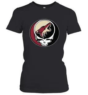 Arizona Coyotes Grateful Dead Steal Your Face Hockey NHL Womens T-Shirt