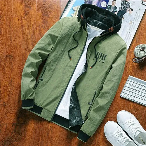 Army Printed Cool Bomber Pilot Hooded Jacket