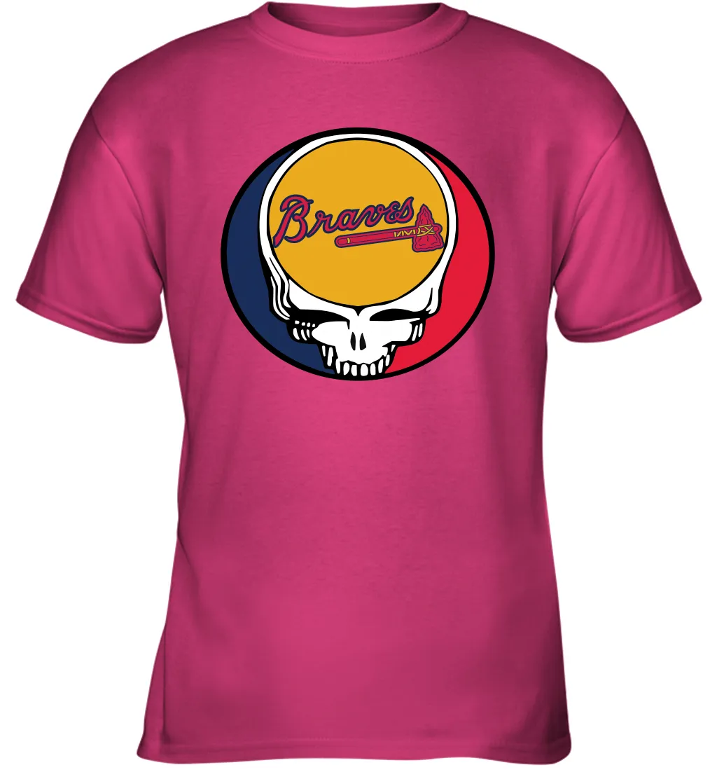 Atlanta Braves Grateful Dead Steal Your Face Baseball Youth T-Shirt