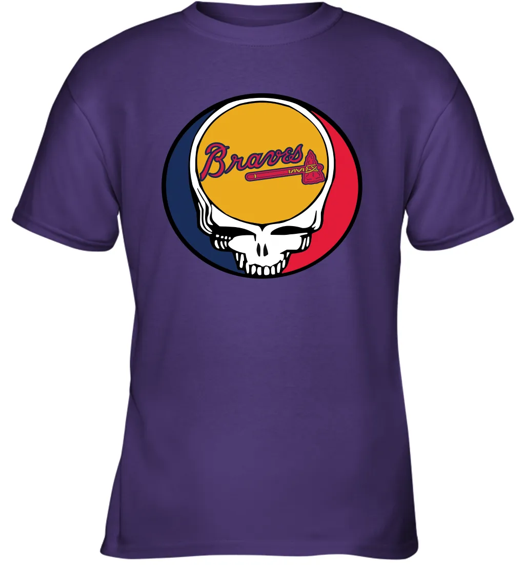 Atlanta Braves Grateful Dead Steal Your Face Baseball Youth T-Shirt