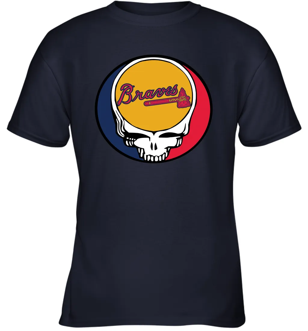 Atlanta Braves Grateful Dead Steal Your Face Baseball Youth T-Shirt