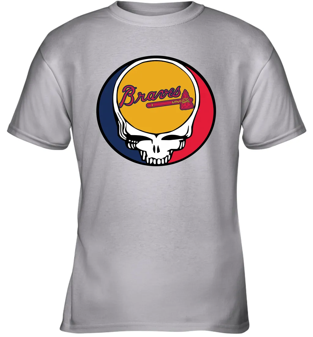 Atlanta Braves Grateful Dead Steal Your Face Baseball Youth T-Shirt