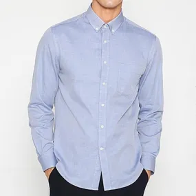 Autumn' and 'Spring Oxford Denim Long Sleeve Plain Men’s Shirts in 8 Colors