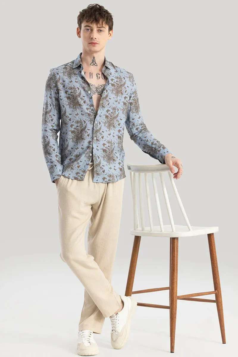 Axel Blue Floral Shirts