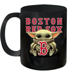 Baby Yoda Hugs Loves The Boston Red Sox Baseball Ceramic Mug 11oz