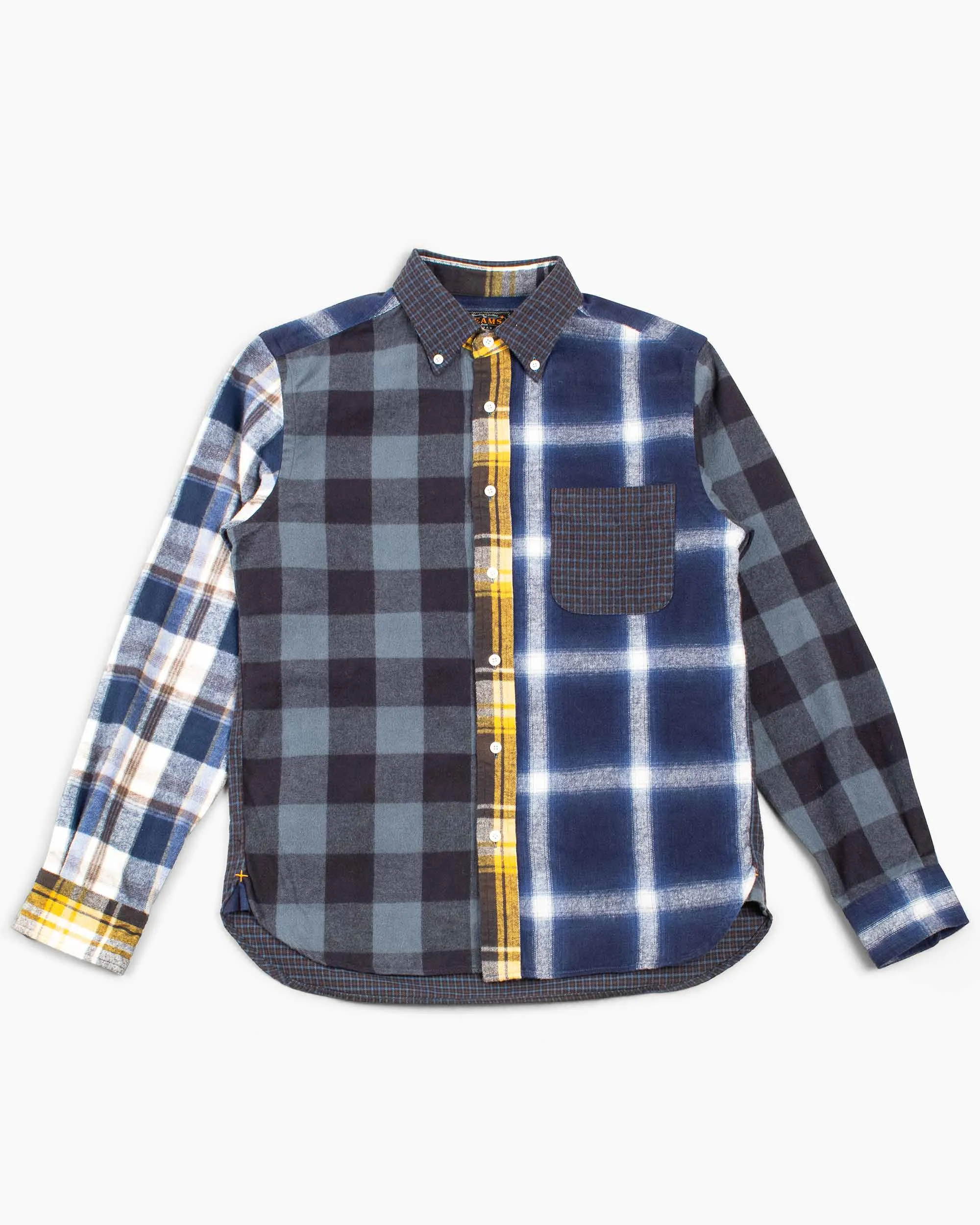 Beams Plus B.D. Flannel Check Panel Navy