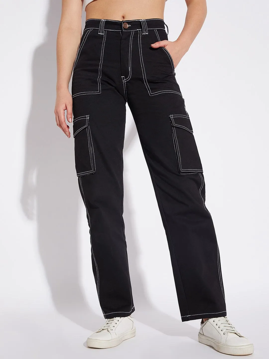 Black Unisex Carpenter Cargo Pants