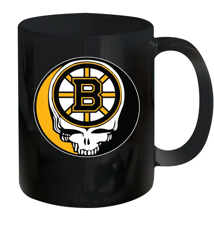 Boston Bruins Grateful Dead Steal Your Face Hockey NHL Ceramic Mug 11oz