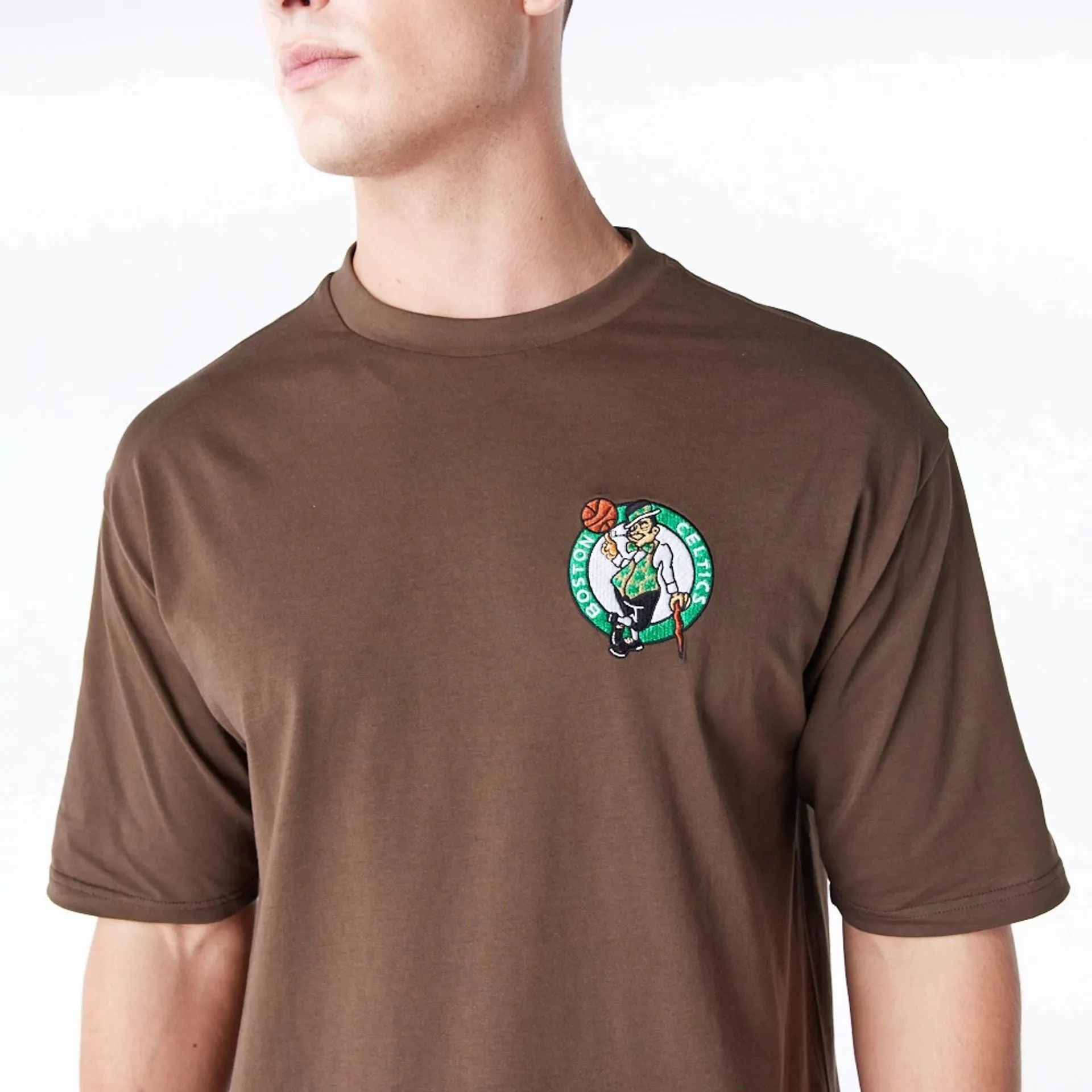 Boston Celtics League Essential Dark Brown Oversized T-Shirt