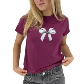 BOW (VIT), BABY TEE - BORDEAUX