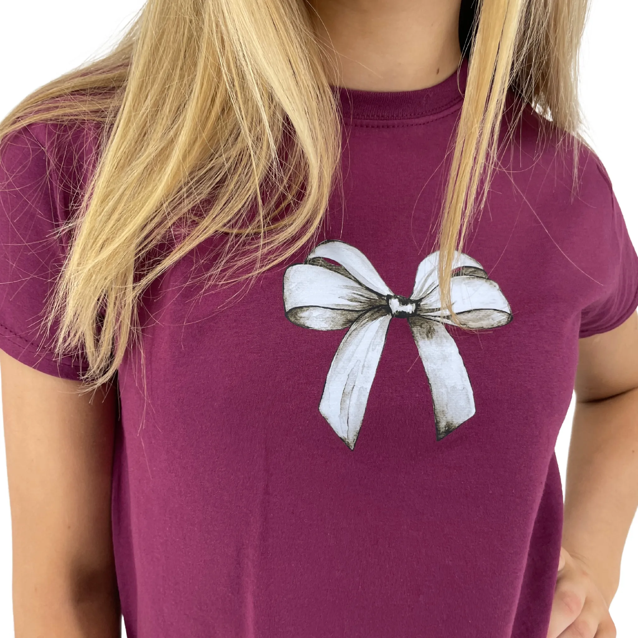 BOW (VIT), BABY TEE - BORDEAUX