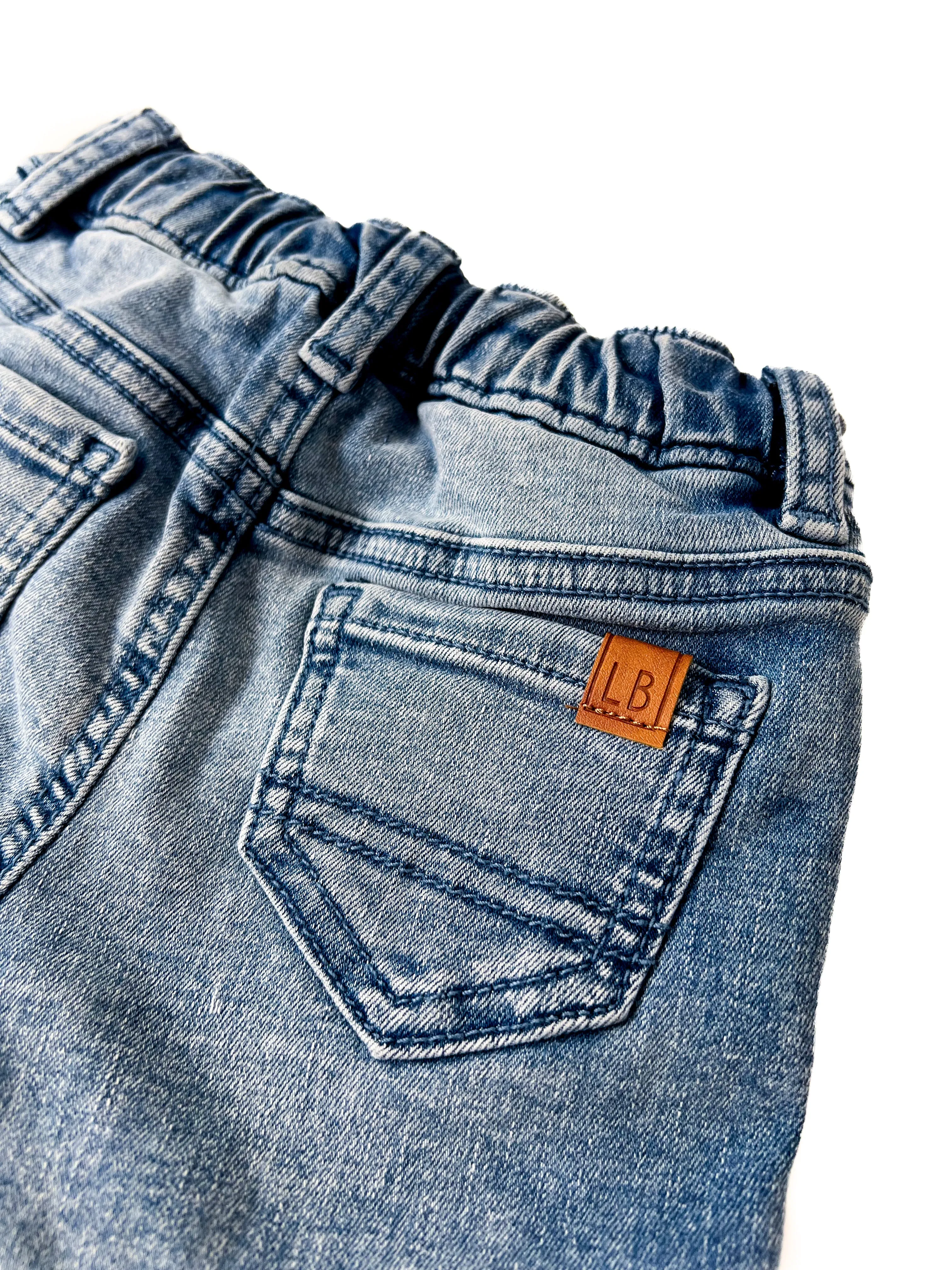 Boy's Rolled Denim Short - Blue Wash