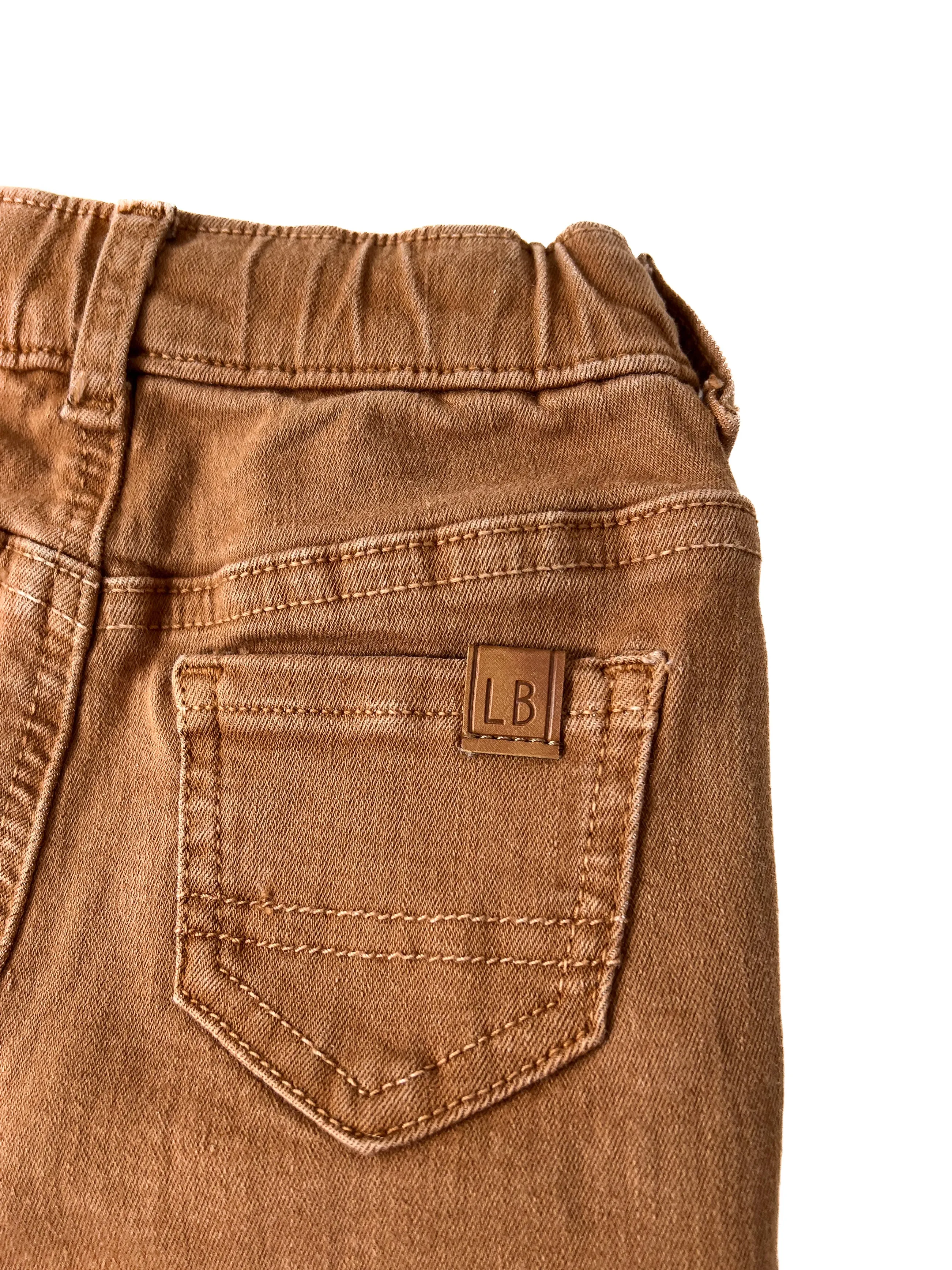 Boy's Rolled Denim Short - Dark Camel