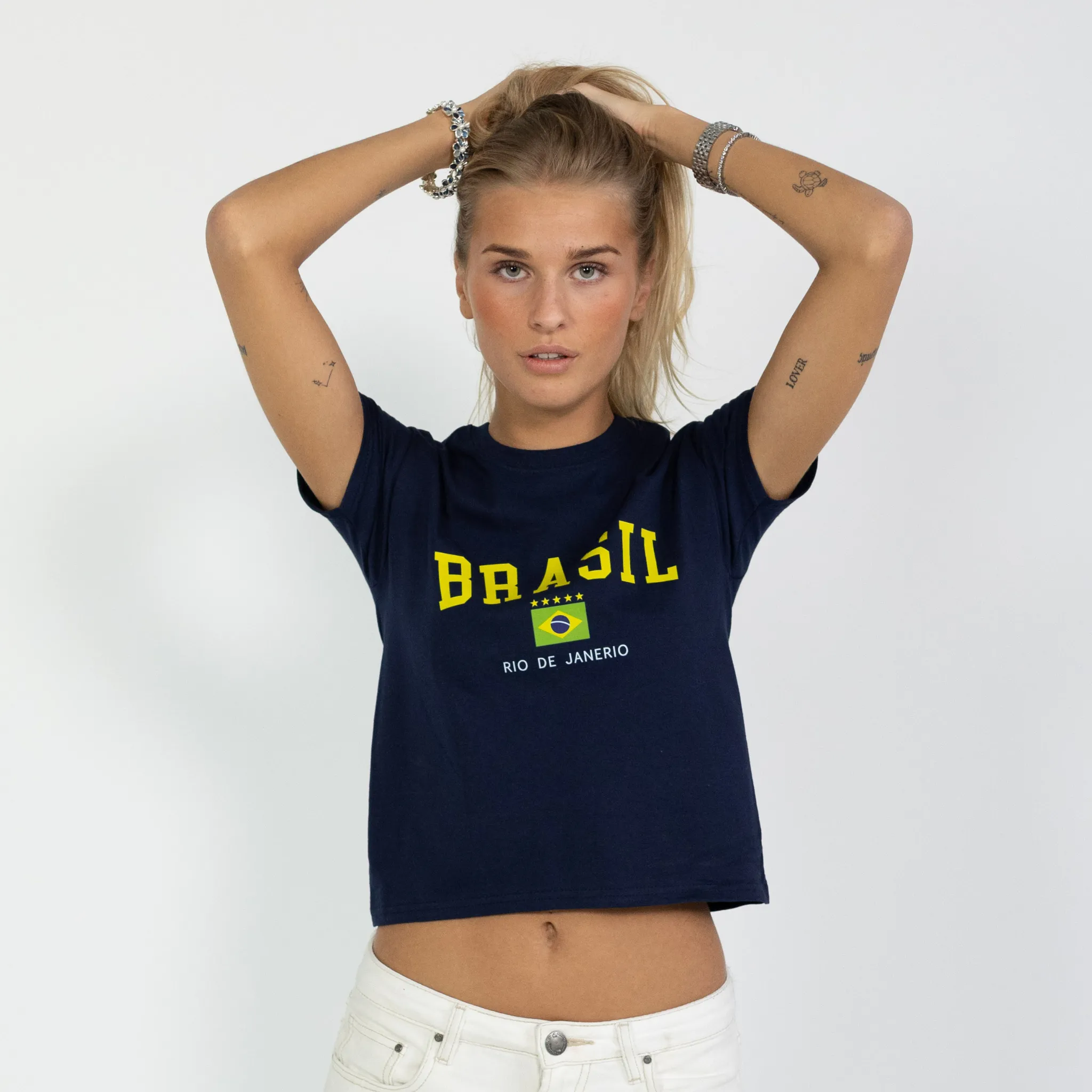 BRASILIEN, BABY TEE - MARIN