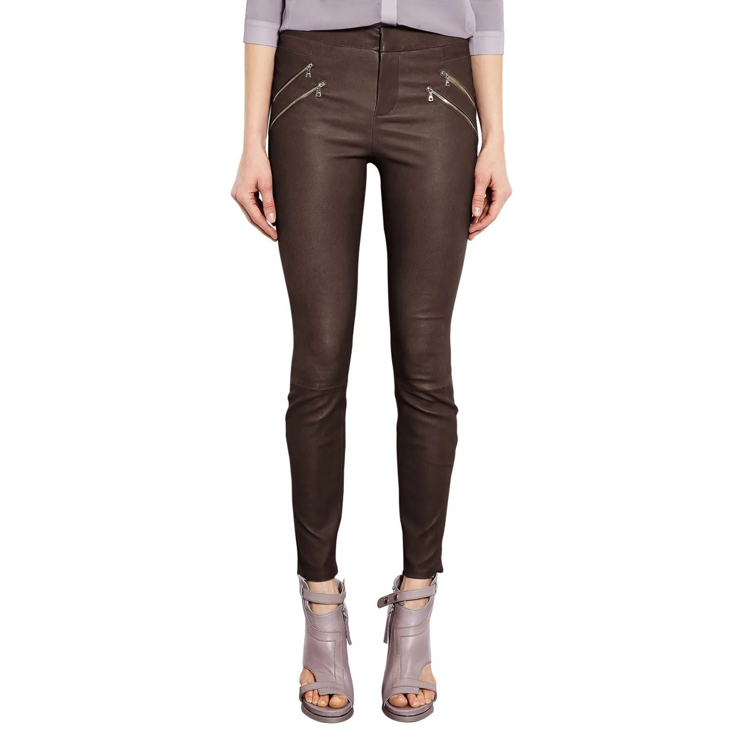 Brown leather pants (style #7)