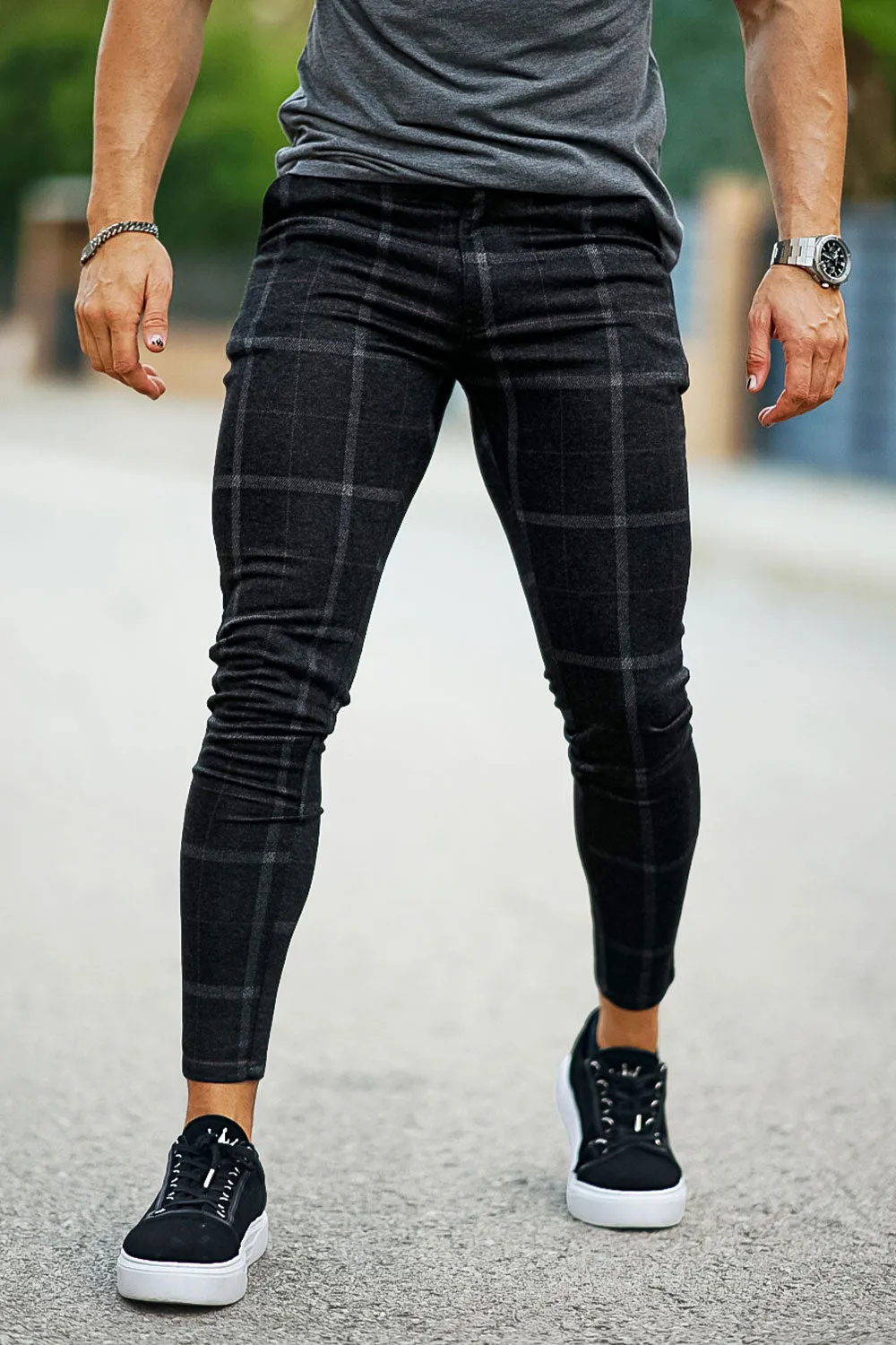 Buy $80 Free Shipping Men's Black Skinny Pants