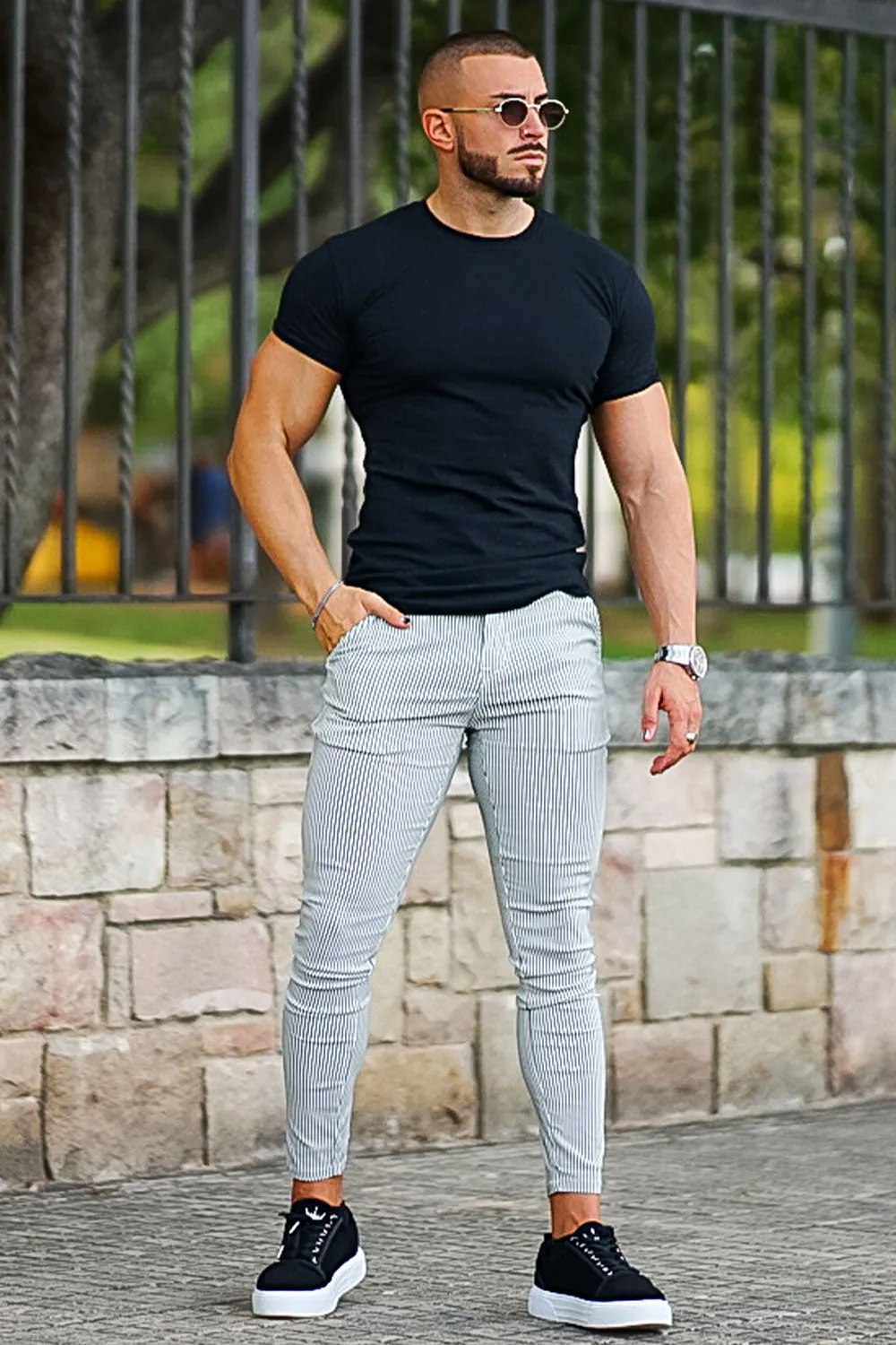 Buy $80 Free Shipping Men's Grey Pants