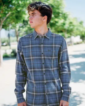 Caden Plaid Long Sleeve Shirt - Blueberry