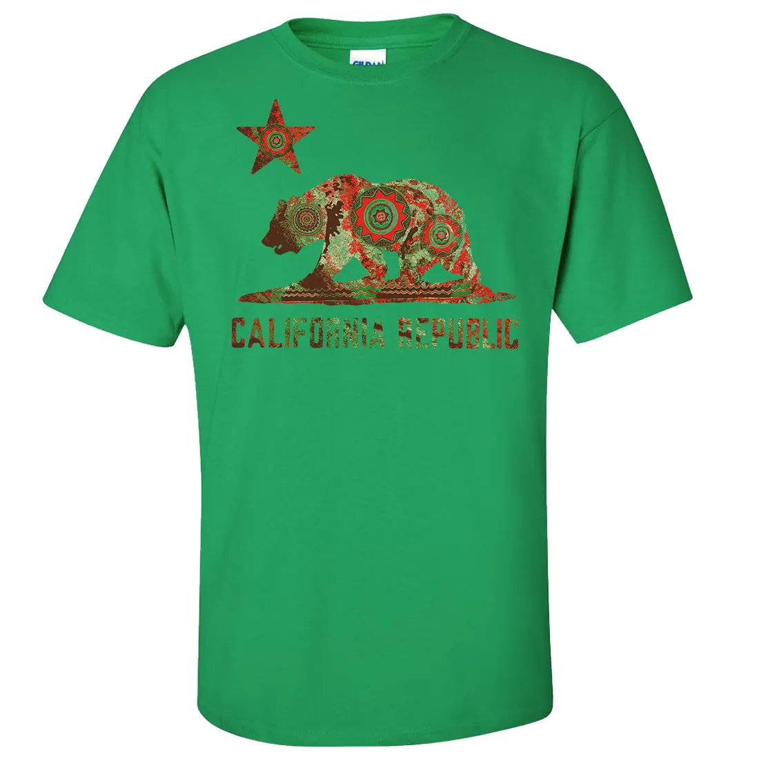 California Chumash Mandala Bear Asst Colors T-shirt/tee