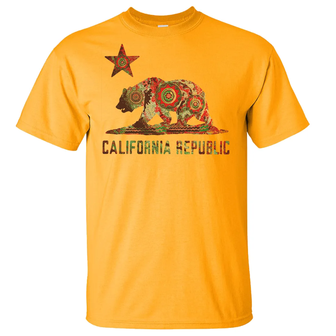 California Chumash Mandala Bear Asst Colors T-shirt/tee