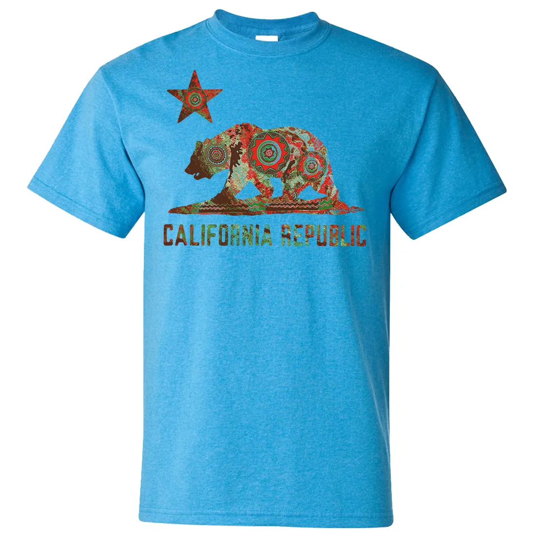 California Chumash Mandala Bear Asst Colors T-shirt/tee