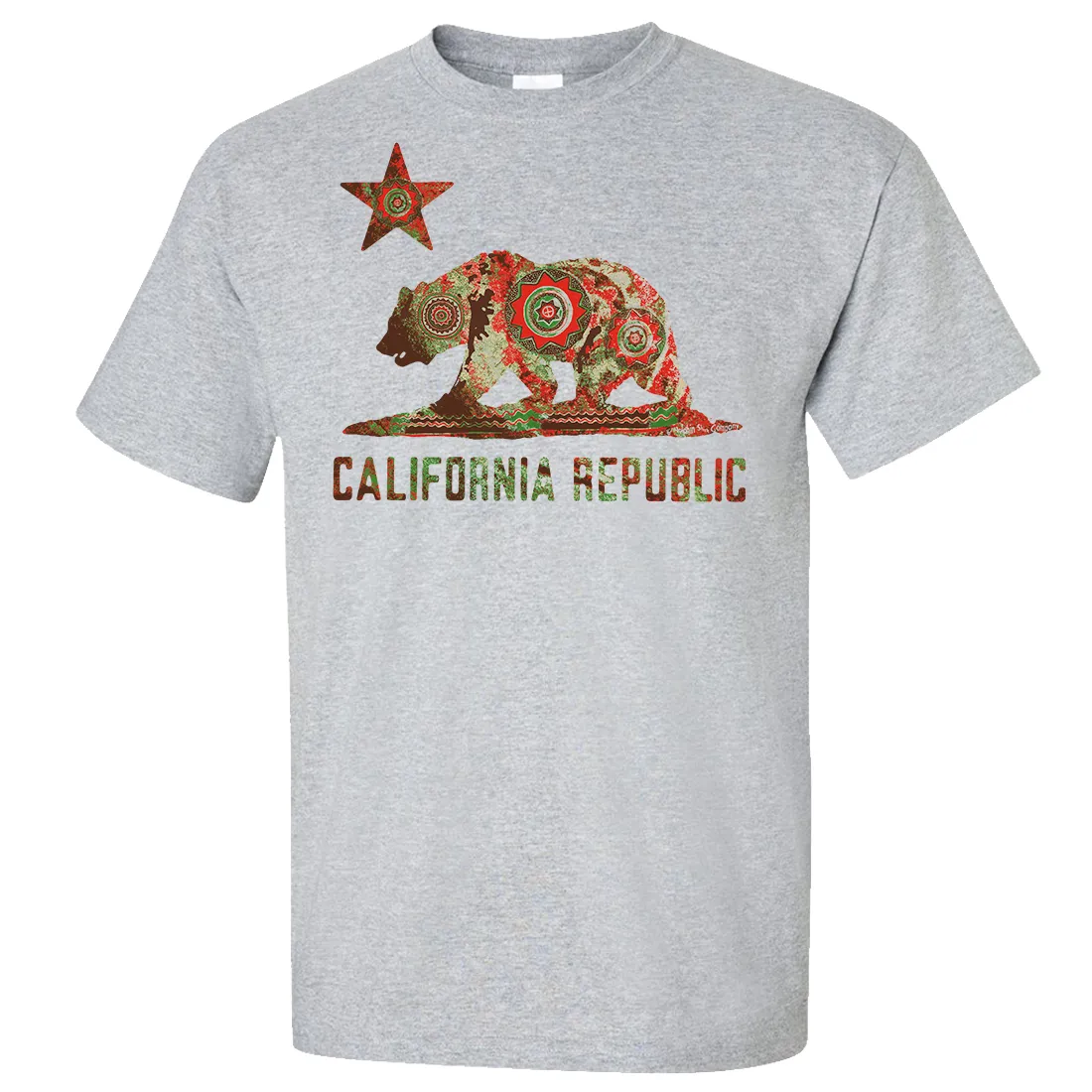 California Chumash Mandala Bear Asst Colors T-shirt/tee