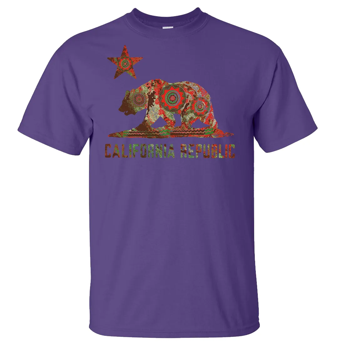 California Chumash Mandala Bear Asst Colors T-shirt/tee