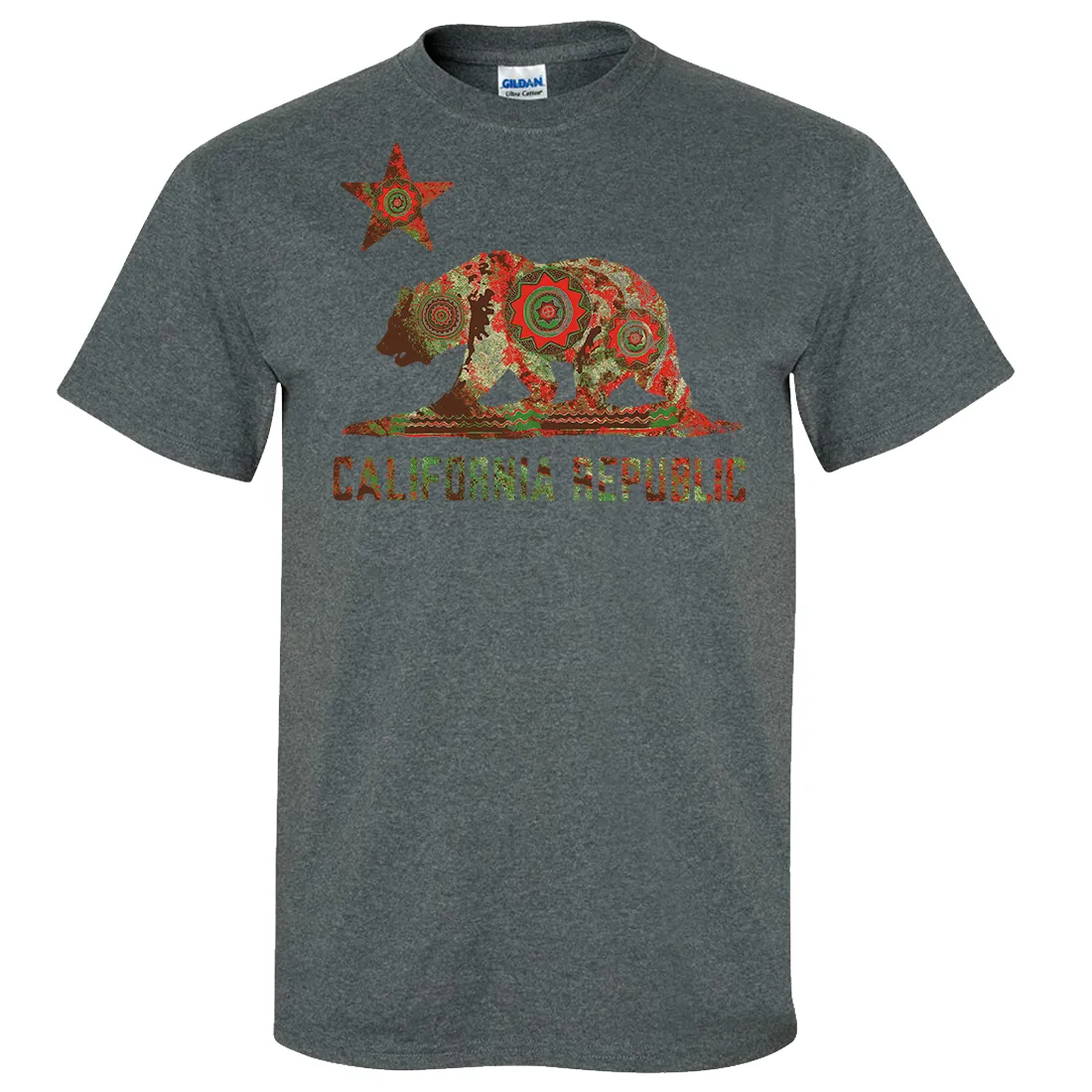 California Chumash Mandala Bear Asst Colors T-shirt/tee