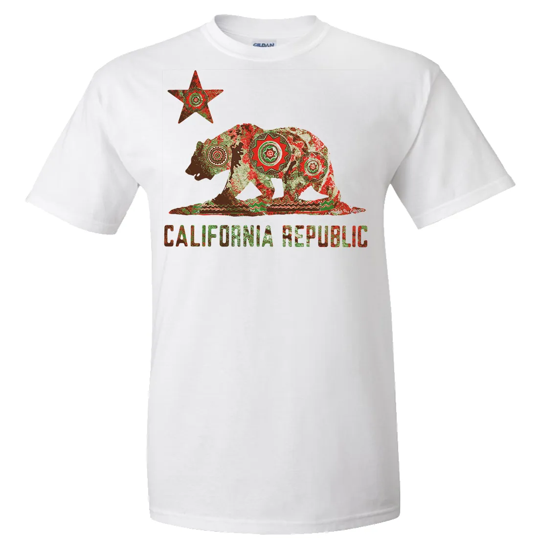 California Chumash Mandala Bear Asst Colors T-shirt/tee