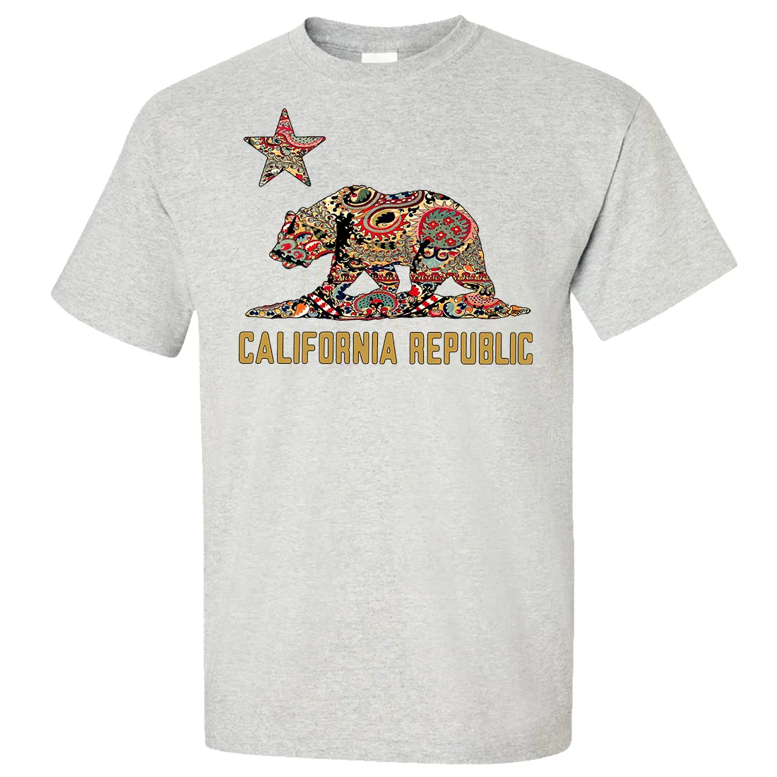 California Republic Paisley Asst Colors T-shirt/tee